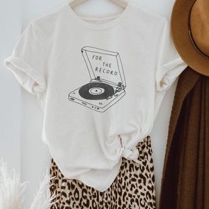 Record player “For the record” tee